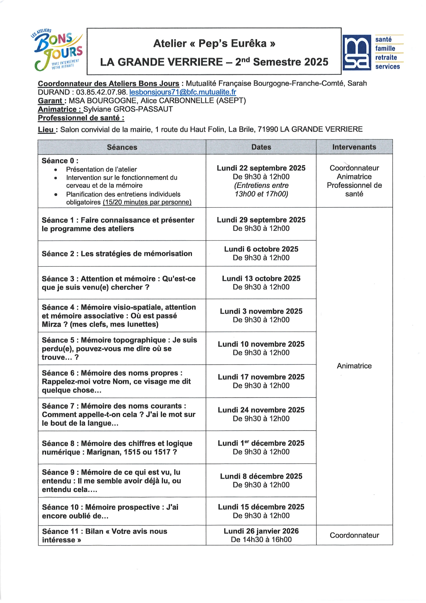 ATELIERS BONS JOURS