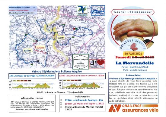 Cyclosportive "La Morvandelle " samedi 30 avril 2022